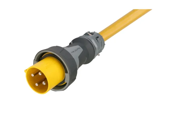 Marinco 100 Amp 125/250V 3-Pole, 4-Wire Cordset - No Neutral Wire- One-Ended Male Only Power Supply - Blunt Cut - 100'