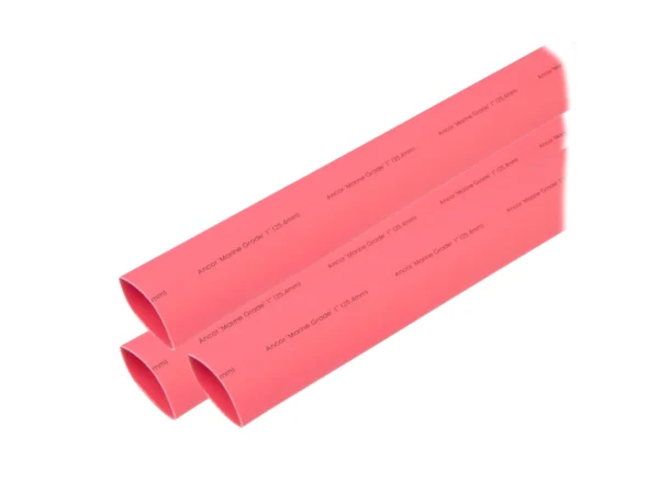 Ancor Heat Shrink Tubing 1" x 3" - Red - 3 Pieces