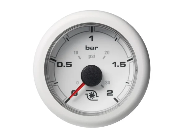 Veratron 52MM (2-1/16") OceanLink Boost Pressure Gauge - 2 Bar/30PSI - White Dial & Bezel