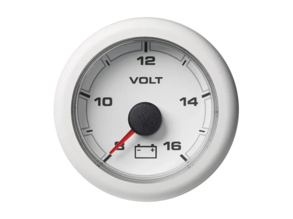 Veratron 52MM (2-1/16") OceanLink Battery Voltage Gauge - 8 to 16V - White Dial & Bezel