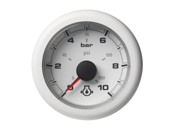 Veratron 52MM (2-1/16") OceanLink Engine Oil Pressure - 10 Bar/150 PSI - White Dial & Bezel