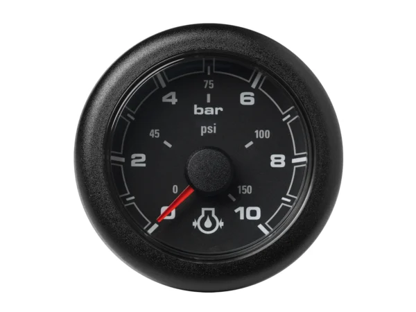 Veratron 52MM (2-1/16") OceanLink Engine Oil Pressure Gauge -10 Bar/150 PSI - Black Dial & Bezel