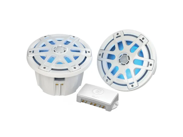 Poly-Planar MA-OC8 8" 500 Watt Waterproof Blue LED Speaker - White