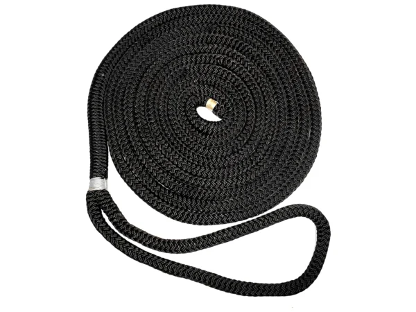 New England Ropes 3/8" Double Braid Dock Line - Black - 20'