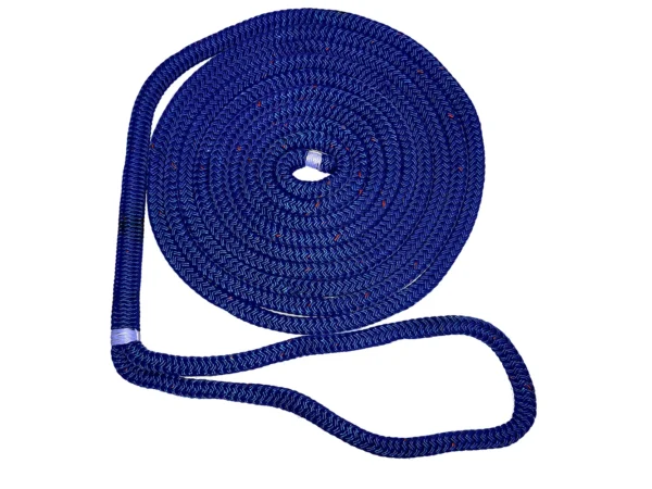 New England Ropes 3/8" Double Braid Dock Line - Blue w/Tracer - 15'