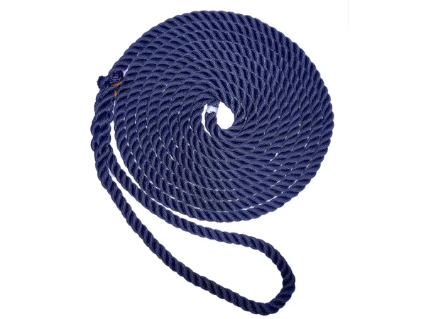 New England Ropes 3/8" Premium 3-Strand Dock Line - Navy Blue - 25'