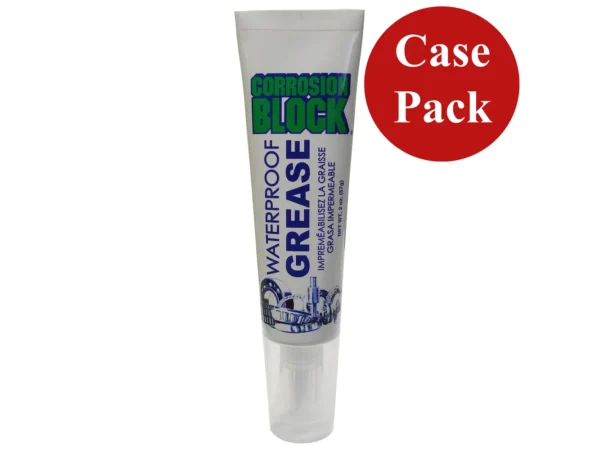 Corrosion Block High Performance Waterproof Grease - 2oz Tube - Non-Hazmat, Non-Flammable & Non-Toxic *Case of 24*