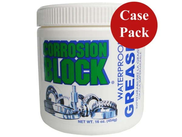 Corrosion Block High Performance Waterproof Grease - 16oz Tub - Non-Hazmat, Non-Flammable & Non-Toxic *Case of 6*