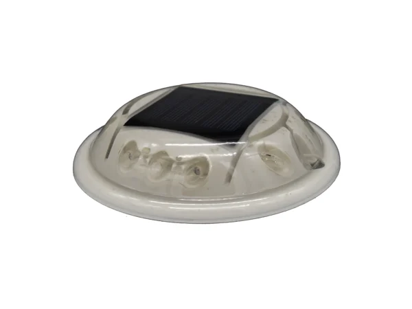 Hydro Glow C1W Round Solar Dock, Deck & Pathway Light - White