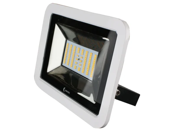 Lunasea 35W Slimline LED Floodlight, 12/24V, Cool White, 4800 Lumens, 3' Cord - White Housing