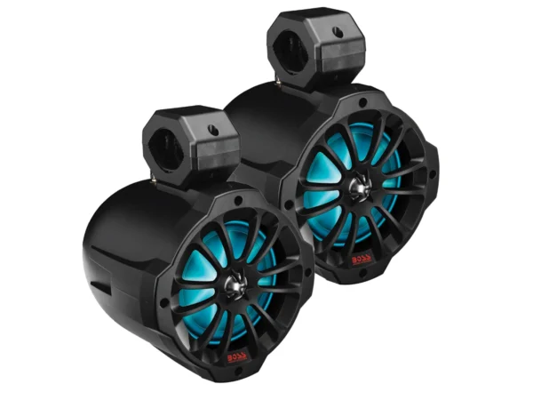 Boss Audio 6.5" B62RGB Amplified RGB Waketower Speakers - Matte Black - 750W