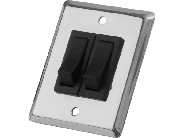 Sea-Dog Double Gang Wall Switch - Stainless Steel