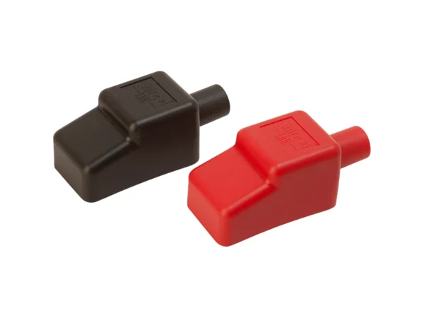 Sea-Dog Battery Terminal Covers - Red/Back - 1/2"