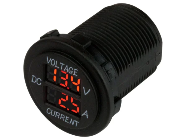 Sea-Dog Round Voltage & Amp Meter - 6V-30V & 0 Amp - 10 Amp Meter