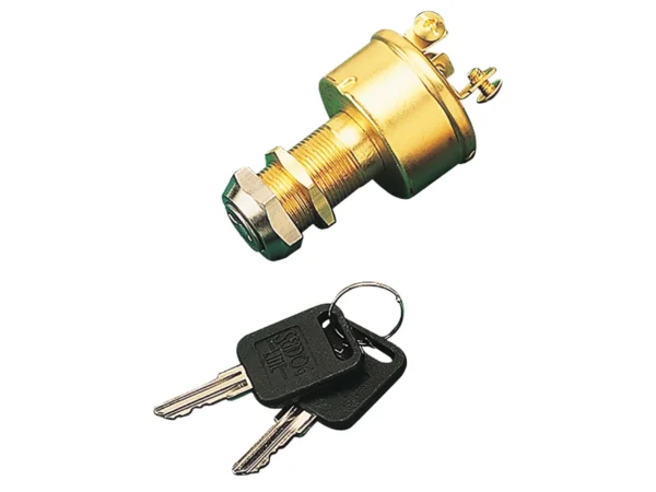 Sea-Dog Brass 3-Position Key Ignition Switch