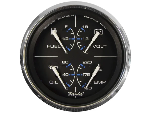 Faria Chesapeake Black 4" Multifunction Gauge