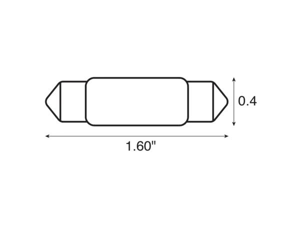 Ancor Bulb, Festoon, 12V - .97A - 10W - 12CP - 2-Pieces - Image 2