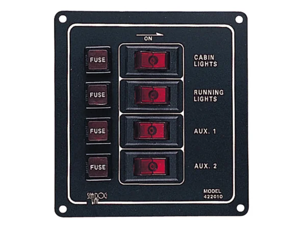 Sea-Dog Aluminum Switch Panel - Vertical - 4 Switch