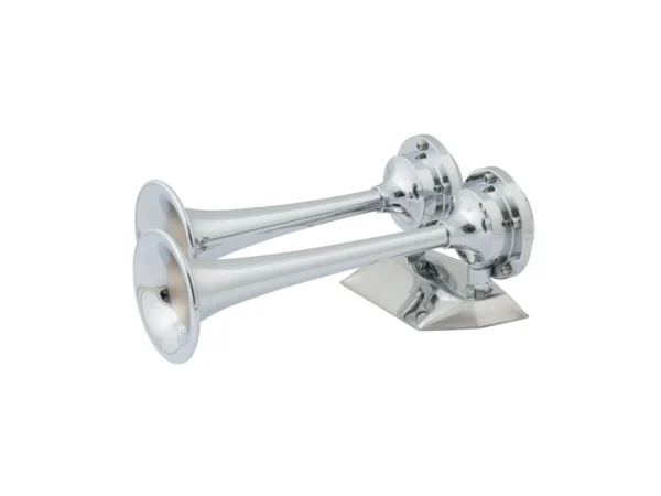 Marinco 12V Chrome Plated Dual Trumpet Mini Air Horn