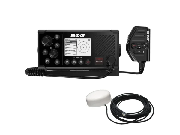 B&G V60-B VHF Marine Radio w/DSC, AIS (Receive & Transmit) & GPS-500 GPS Antenna