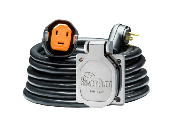 SmartPlug RV Kit 30 AMP Dual Configuration Cordset & Stainless Steel Inlet Combo - 30'