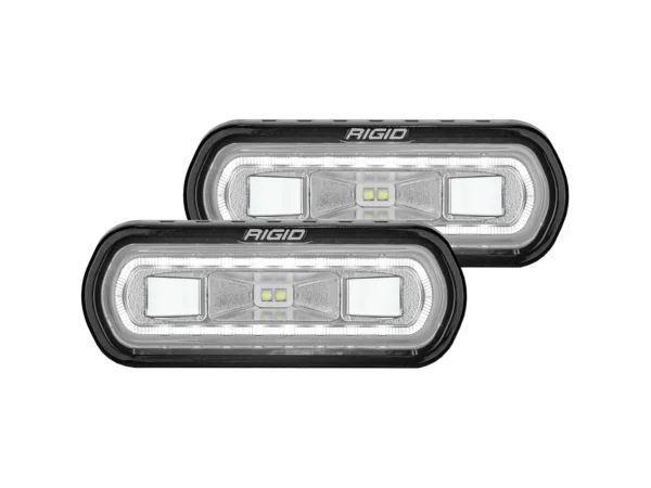 RIGID Industries SR-L Series Surface Mount Spreader Light - Black Housing - White Halo