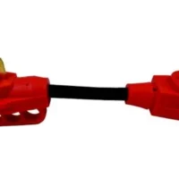 Valterra 50AM-30AF Adapter Cord with Handle, 12", Bulk