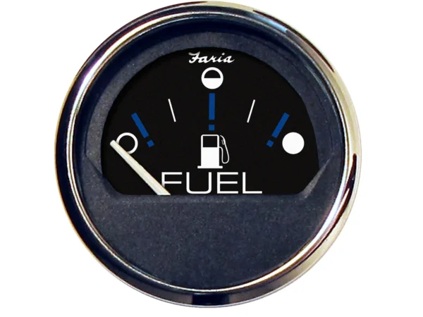 Faria Chesapeake Black 2" Fuel Level Gauge (Metric)