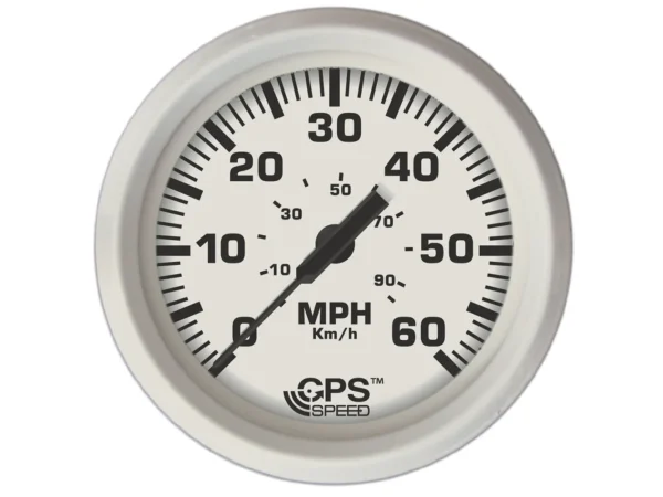 Faria Dress White 4" GPS Speedometer - 60 MPH