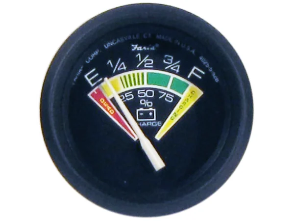 Faria Euro Black 2" Battery Condition Indicator (E to F)