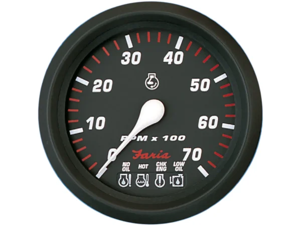 Faria Professional Red 4" Tachometer - 7,000 RPM w/System Check