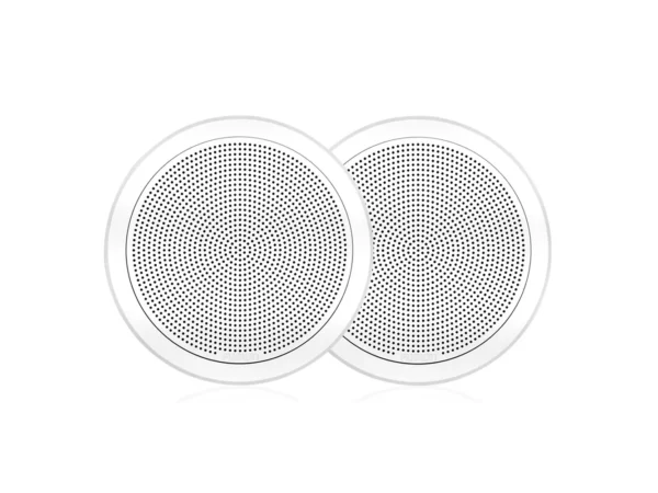 Fusion FM-F65RW FM Series 6.5" Flush Mount Round Marine Speakers - White Grill - 120W