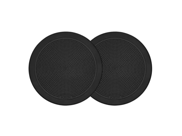 Fusion FM-F65RB FM Series 6.5" Flush Mount Round Marine Speakers - Black Grill - 120W