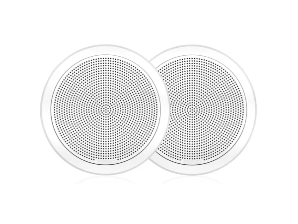 Fusion FM-F77RW FM Series 7.7" Flush Mount Round Marine Speakers - White Grill - 200W