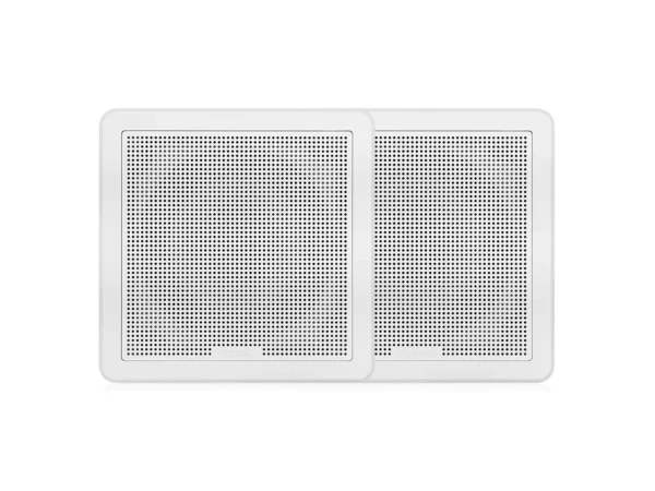 Fusion FM-F77SW FM Series 7.7" Flush Mount Square Marine Speakers - White Grill - 200W