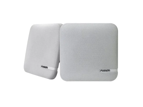 Fusion SM-F65CW SM Series 6.5" Shallow Mount Square Speakers - White Cloth Grill - 100W