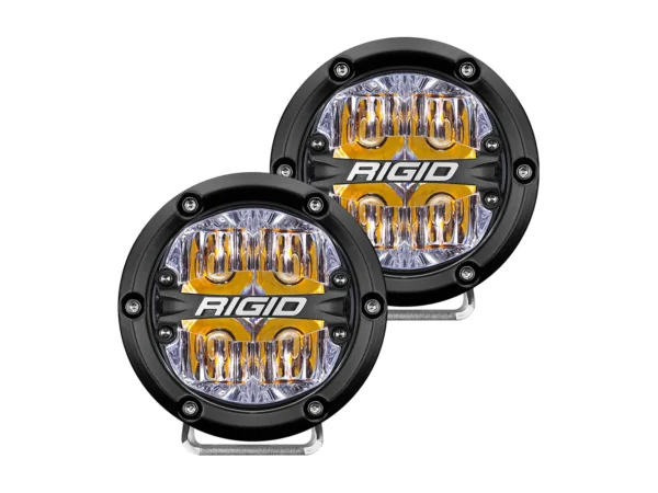 RIGID Industries 360-Series 4" LED Off-Road Fog Light Drive Beam w/Amber Backlight - Black Housing