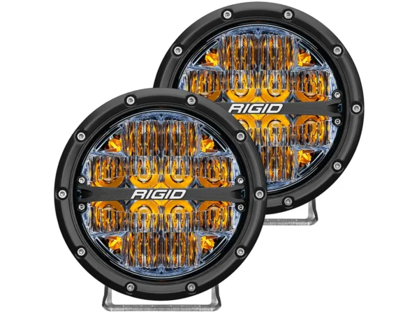 RIGID Industries 360-Series 6" LED Off-Road Fog Light Drive Beam w/Amber Backlight - Black Housing