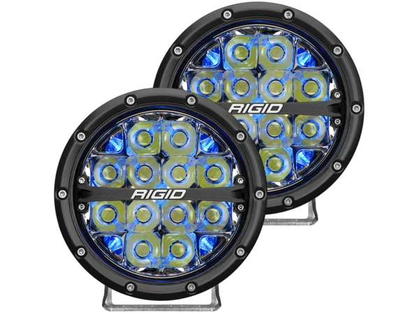 RIGID Industries 360-Series 6" LED Off-Road Fog Light Drive Beam w/Blue Backlight - Black Housing