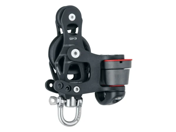 Harken 45mm Single Aluminum Element Fiddle Block w/Swivel & 150 Cam Cleat