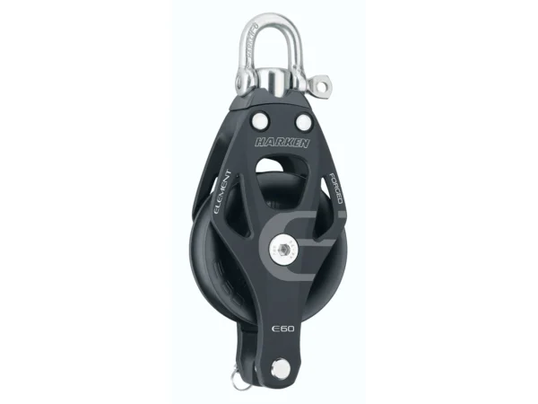 Harken 60mm Single Aluminum Element Block w/Swivel & Becket