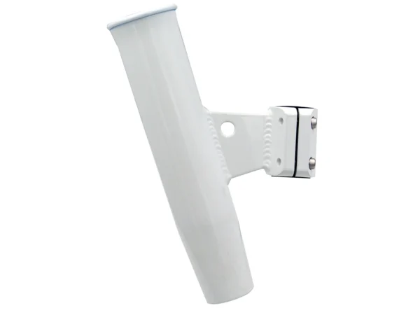 C.E. Smith Aluminum Vertical Clamp-On Rod Holder 1-5/16" OD White Powdercoat w/Sleeve