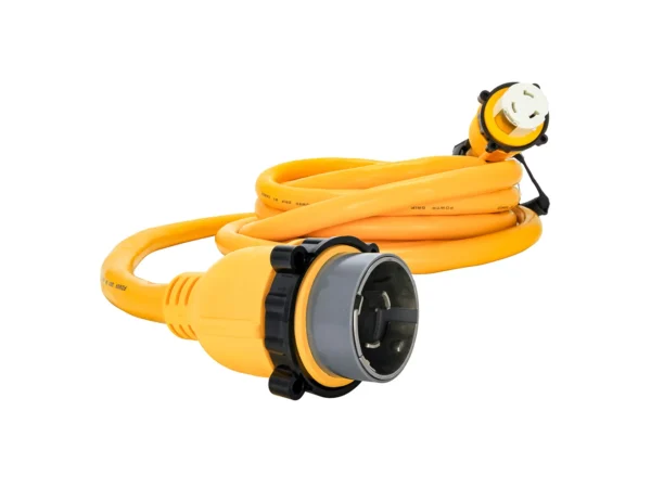 Camco 50 Amp Power Grip Marine Extension Cord - 25' M-Locking/F-Locking Adapter - Image 5