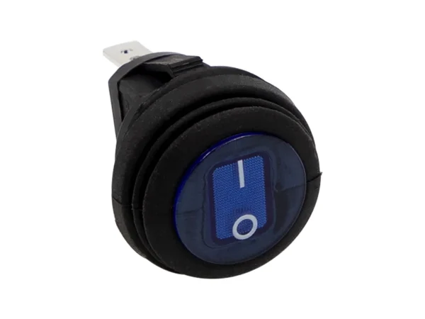 HEISE Rocker Switch - Illuminated Blue Round - 5-Pack