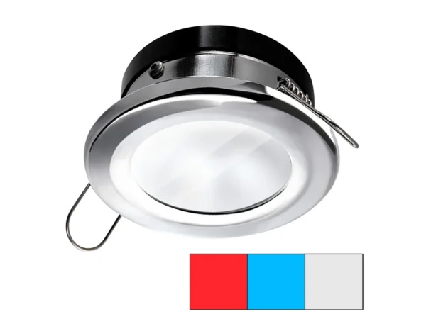 i2Systems Apeiron A1120 Spring Mount Light - Round - Red, Cool White & Blue - Polished Chrome