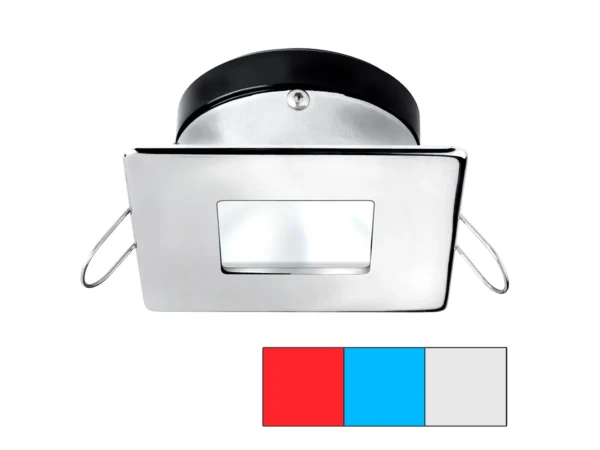 i2Systems Apeiron A1120 Spring Mount Light - Square/Square - Red, Cool White & Blue - Polished Chrome