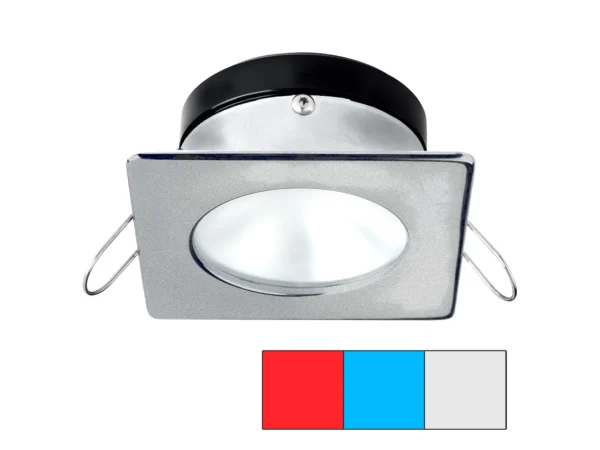 i2Systems Apeiron A1120 Spring Mount Light - Square/Round - Red, Cool White & Blue - Brushed Nickel