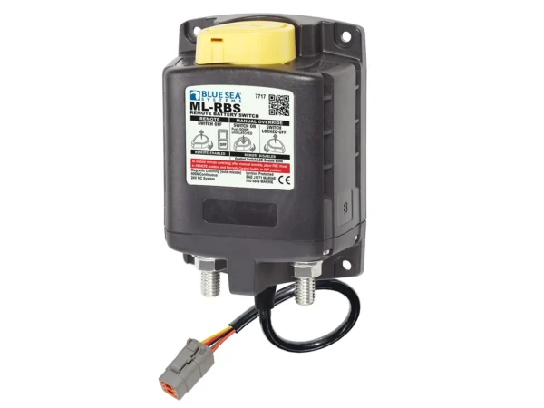 Blue Sea 7717100 ML-RBS Remote Battery Switch with Manual Control Auto Release & Deutsch Connector - 24V