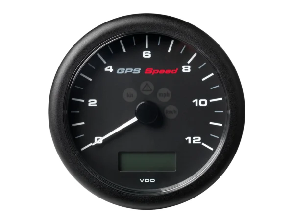 Veratron 4-1/4" (110MM) ViewLine GPS Speedometer 0-12 KNOTS/KMH/MPH - 8 to 16V Black Dial & Bezel