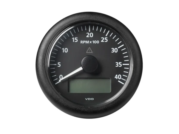 Veratron 3-3/8" (85MM) ViewLine Tach w/Multifunction Display - 0 to 4000 RPM - Black Dial & Bezel